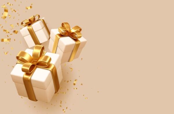 beige gold boxes confetti gift background 738723 123